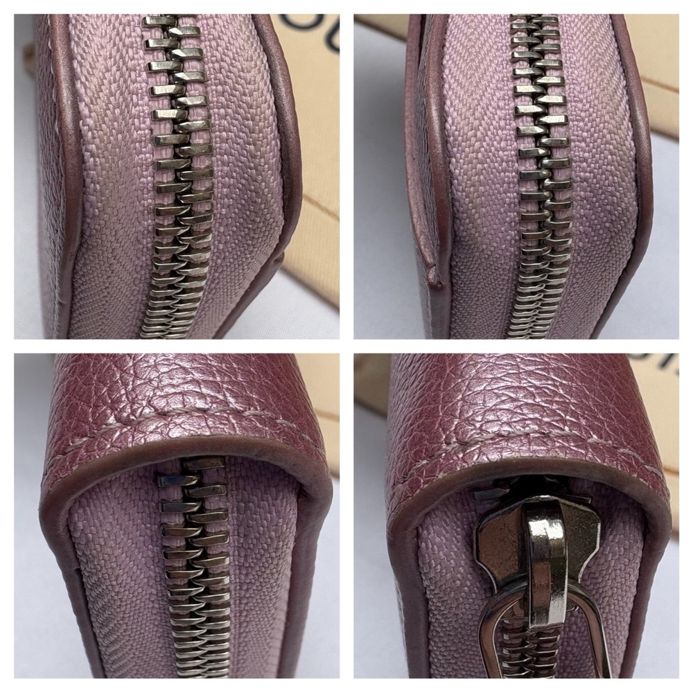 ❌SOLD❌ Louis Vuitton Lock Me Wallet in Crystal Rose Metallic Leather Zippy - Picture 17 of 17